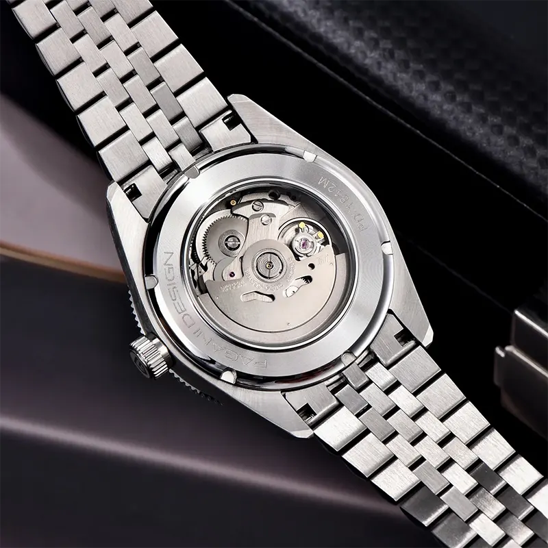 Pagani Design Black Bay Black Dial Green Bezel Men's Watch- PD-1812